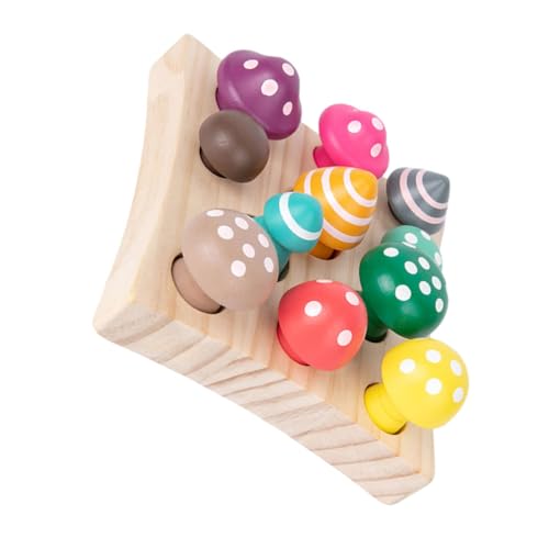 KOMBIUDA Montessori Holzspielzeug für Kleinkinder Lernspiel mit Pilzen Formensortierung und Zahlenzuordnung Kreativität und Interaktivem Lernen KOMBIUDA Montessori Holzspielzeug für Kleinkinder Lernspiel mit Pilzen Formensortierung und Zahlenzuordnung Kreativität und Interaktivem Lernen von KOMBIUDA