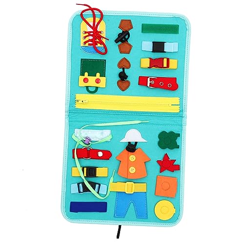 KOMBIUDA Montessori Lernspielzeug Busy Board für Kleinkinder Weiches Filzmaterial Pädagogisches Activity Board mit Uhr und Buchstaben Fördert Lebenskompetenzen und Sensorische Entwicklung KOMBIUDA Montessori Lernspielzeug Busy Board für Kleinkinder Weiches Filzmaterial Pädagogisches Activity Board mit Uhr und Buchstaben Fördert Lebenskompetenzen und Sensorische Entwicklung von KOMBIUDA