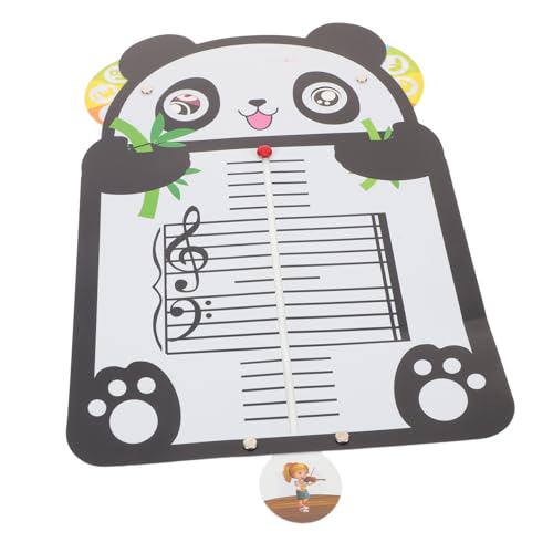 KOMBIUDA Musikalische Notationskarte für Anfänger mit Panda-Motiv Tragbares Lernboard für Musikunterricht Rhythmus Notenerkennung für Klavierpraxis und Musikstunden zu Hause Schule von KOMBIUDA