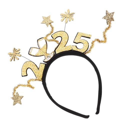 KOMBIUDA Neujahrs Kopfschmuck Haarreif für Silvesterfeiern Wiederverwendbares Accessoire mit Zahlen für Kreative Fotos und Festliche Anlässe für Erwachsene und von KOMBIUDA
