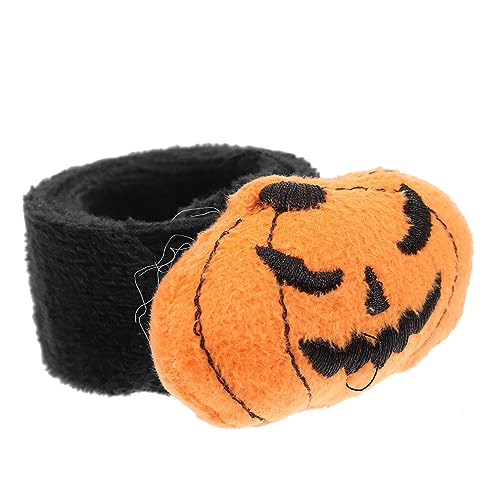 KOMBIUDA Ohrfeigen Spielzeugring Kürbis Ohrfeigen Armbänder Halloween Ohrfeigen Band Halloween Party Armbänder Kunstkürbisse Halloween Haustier Kostümparty Ohrfeigen Armbänder Kürbis von KOMBIUDA