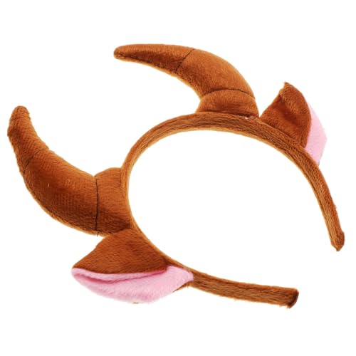 KOMBIUDA Ox Horn Stirnband Braun Tierohren Kopfschmuck Cartoon Cosplay Faschingskostüm Haarreif für Mädchen Jungen Halloween Party KOMBIUDA Ox Horn Stirnband Braun Tierohren Kopfschmuck Cartoon Cosplay Faschingskostüm Haarreif für Mädchen Jungen Halloween Party von KOMBIUDA