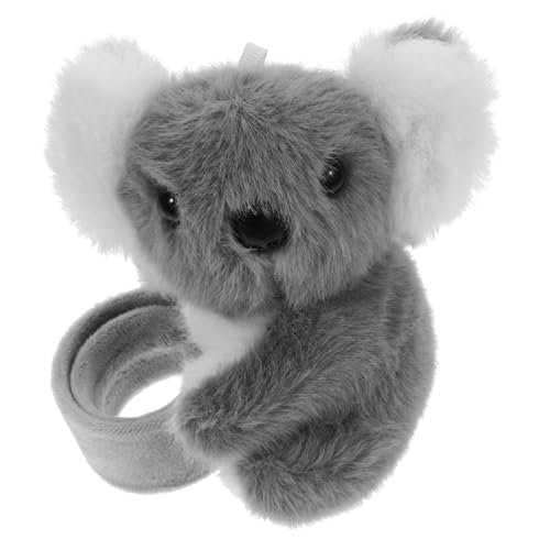 KOMBIUDA Panda -Klopfen klein Plüsch Tiere ausgestopfte Tierarmbänder Fahrradlenkerverzierung Schnapparmband Animal-Slap-Armbänder Schlagarmbänder-Cartoon Tierarmband Baumwolle Grau von KOMBIUDA