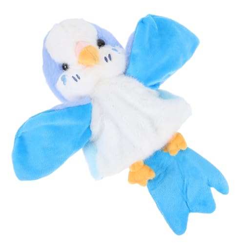 KOMBIUDA Papageienpuppe Interaktive Handpuppe Simulationspapagei Modell Cartoon Papagei Modell Puppen Papageienhand Geschichtenerzählen Papageien Handpuppe Plüsch Blau von KOMBIUDA