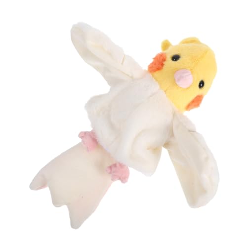 KOMBIUDA Papageienpuppe Stofftierpuppen Vogelpuppe Puppen Zum Geschichtenerzählen Handpuppe Geschichtenerzählen Tierpuppen Für Tier-Rollenspiel Vogel Handpuppen Plüsch Yellow von KOMBIUDA