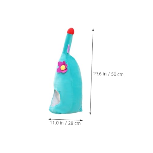 KOMBIUDA Plüsch Cocktail Flaschen Kopfbedeckung Weiches Kostüm Partyaccessoire für Cosplay Geburtstagsfeier Foto Booth Partyzubehör Blau für Erwachsene Jugendliche von KOMBIUDA