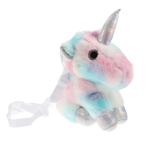KOMBIUDA Plüsch Einhorn Rucksack Mädchen Kleiner Puppen Rucksack Leicht Für Schule Reisen Camping von KOMBIUDA