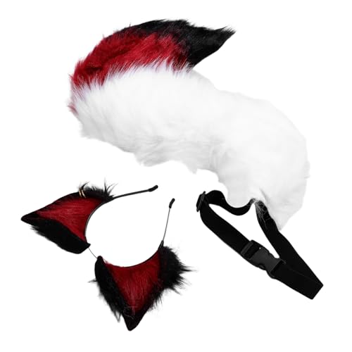 KOMBIUDA Plüsch Fuchsohr Haarreif mit Authentisches Cosplay Tierohren Haarband für Halloween Kostüm Zubehör Bequemes Tragen für Fasching Mottopartys und Rollenspiele von KOMBIUDA