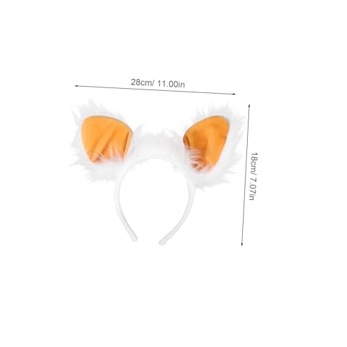 KOMBIUDA Plüsch Schaf Ohren Haarreif Cartoon Tier Kostüm Zubehör mit und Schleife für Party Cosplay Fasching Karneval KOMBIUDA Plüsch Schaf Ohren Haarreif Cartoon Tier Kostüm Zubehör mit und Schleife für Party Cosplay Fasching Karneval von KOMBIUDA