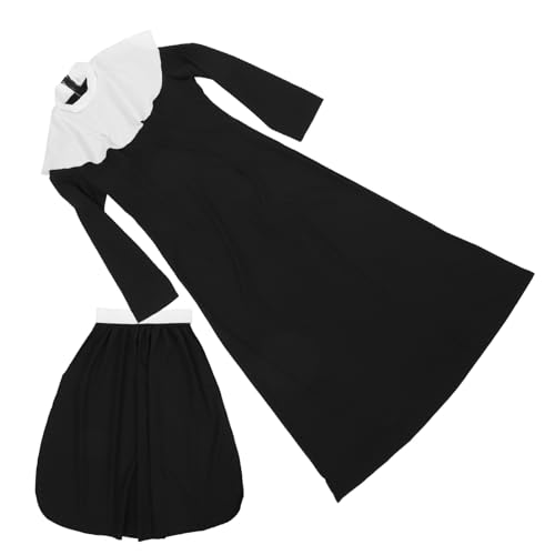 KOMBIUDA Plus Nonnenkostüm Damen Halloween Kostüm Leichtes Detailreiches Cosplay Outfit für Frauen Karneval Fasching Party Verkleidung Komfortabel und Auffällig von KOMBIUDA