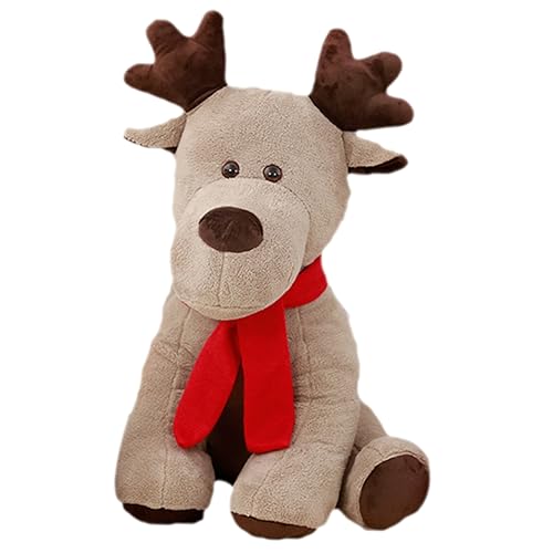 KOMBIUDA Puppe Interessante Puppe Elch Plüschpuppe Elchpuppe Dekorative Elchpuppe Kleine Elchpuppe Plüschelchspielzeug Kleines Stofftier Weihnachtselchspielzeug Cartoon von KOMBIUDA