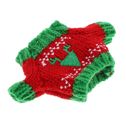 KOMBIUDA Puppen-anziehkleidung Plüsch-Weihnachtspullover Rote Und Grüne Dreiecke Kleiner Pullover Für Dekorative Puppen von KOMBIUDA