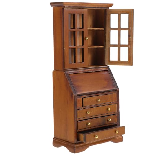 KOMBIUDA Mini-Schrank Modell Aus Naturholz Kleines Puppenhausmöbel Miniaturhausschrank Winziges Bücherregaldekoration KOMBIUDA Mini-Schrank Modell Aus Naturholz Kleines Puppenhausmöbel Miniaturhausschrank Winziges Bücherregaldekoration von KOMBIUDA