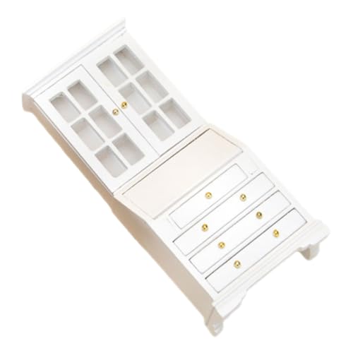 KOMBIUDA Puppenhaus-Aufbewahrungsschrank schließblech lagerschrank kleiderspind mequares Detailer Miniaturmöbel Miniatur-Puppenhausmöbel Minischrank dekorativer Kleiner Schrank hölzern von KOMBIUDA