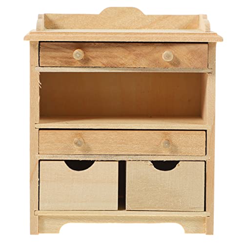 KOMBIUDA Miniaturmöbel Puppenhaus Holzschrankmodell Maßstab 1:12 Wandregal Dekoration Ornament Langlebig Einfach von KOMBIUDA