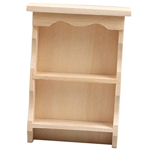KOMBIUDA Puppenhaus Hängeschrank Figuren Miniaturen Bausatz Bausätze Gefälschte Pflanzen Miniaturhaus Zubehör Mini-möbelstütze Puppenhausregale Künstlich Khaki Hölzern von KOMBIUDA