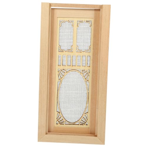 KOMBIUDA Puppenhaus Holztür Mini-Landschaftsstütze Mini-Hausmöbeldekoration Heimdekoration Minitür Miniaturen mini Tore Miniature Door Mini-Hausverzierung Dolly- -Ornament von KOMBIUDA