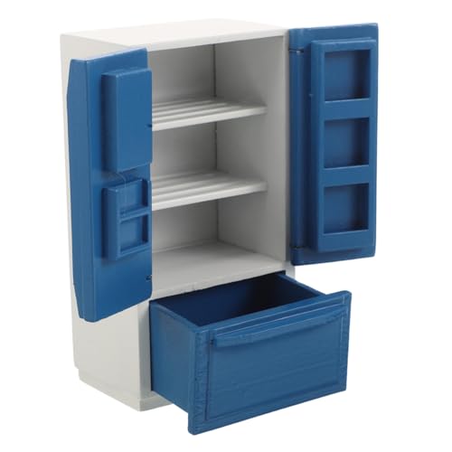 KOMBIUDA Puppenhaus Kühlschrank Miniatur Doppeltür Kühlschrank Holzmodell Küchenzubehör für Puppenhaus Rollenspiel Weiß-blau KOMBIUDA Puppenhaus Kühlschrank Miniatur Doppeltür Kühlschrank Holzmodell Küchenzubehör für Puppenhaus Rollenspiel Weiß-blau von KOMBIUDA