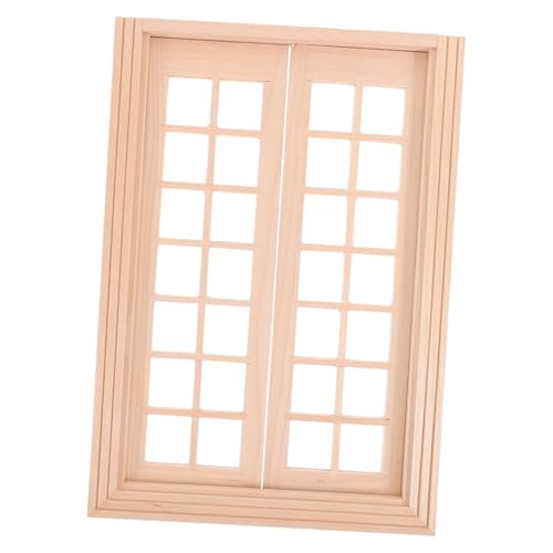 KOMBIUDA Puppenhaus-Modell DIY Miniatur Bausatz Puppenhaus-türrahmen Miniaturtür Unbemalt Winzig Gefälscht Schlafzimmertüren Für Puppen Miniatur-puppenhaustür Blinds Fenster Bambus von KOMBIUDA