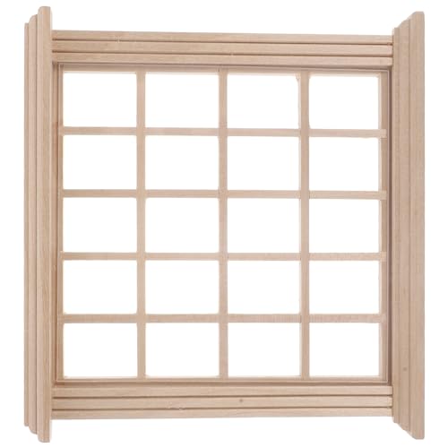 KOMBIUDA Puppenhaus Modell Puppenhaus Möbel Kleines Kleine Häuser Outdoor Ornamente Kleine Häuser Puppenmöbel Kleines Puppenhaus Zubehör Mini Fenstermodell Miniatur von KOMBIUDA