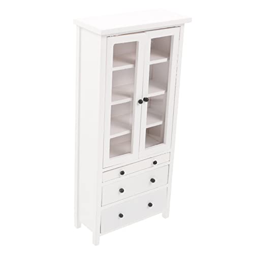 KOMBIUDA Puppenhaus-Modell für kinderspielzeug Schrank Toys for Dollhouse Furniture Fotografie-Modellschrank Miniatur-Schrankspielzeug Mini-Möbel Holz Weiß von KOMBIUDA