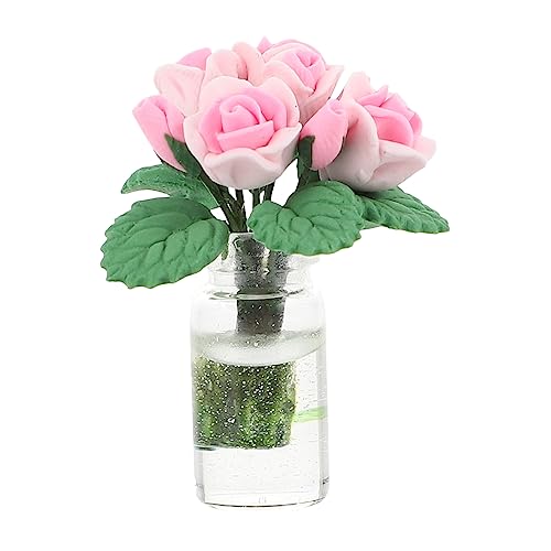 KOMBIUDA Puppenhaus Rosen Blumenverzierungen Abs künstlich eingetopft Hauspflanzentöpfe Vase miniaturfiguren miniaturen Figuren entzückender Mini-Hausbonsai Mini-Haustopfpflanzen Harz Rosa KOMBIUDA Puppenhaus Rosen Blumenverzierungen Abs künstlich eingetopft Hauspflanzentöpfe Vase miniaturfiguren miniaturen Figuren entzückender Mini-Hausbonsai Mini-Haustopfpflanzen Harz Rosa von KOMBIUDA
