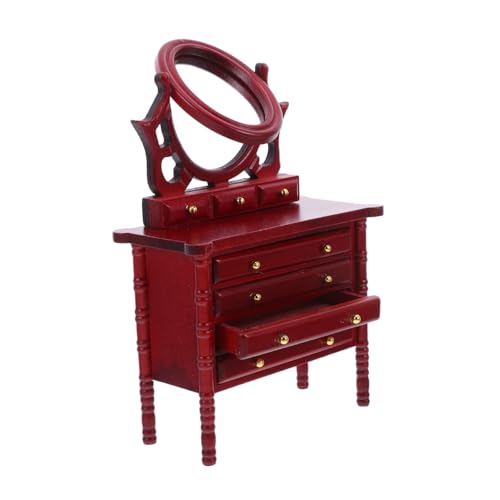KOMBIUDA Puppenhaus Schlafzimmermöbel Vintage Rotes Holz Praktische Aufbewahrung Dekoratives Wohnzimmerset für Mädchen KOMBIUDA Puppenhaus Schlafzimmermöbel Vintage Rotes Holz Praktische Aufbewahrung Dekoratives Wohnzimmerset für Mädchen von KOMBIUDA