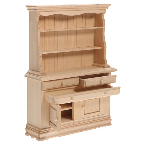 KOMBIUDA Puppenhaus Schließfach Miniatur Bücherregal Mini Puppenhausmöbel Mini Möbel Mini Vers Kleines Zuhause Mini Puppenküchenmöbel Mini Essen Nachttisch Spielzeughaus Aus Holz von KOMBIUDA
