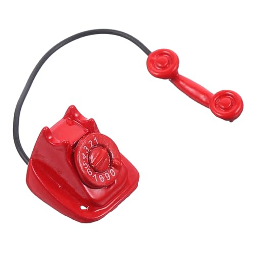 KOMBIUDA Puppenhaus Telefon Spielzeug-tischtelefon Mini-telefonmodelle Spielzeug Mit Drehtelefon Telefon Mit Wählscheibe Puppenhaustelefon Hausmöbel Handy Miniatur Rotieren Ornamente Metall von KOMBIUDA