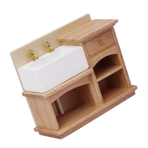 KOMBIUDA Puppenhaus Waschbecken für kinderspielzeug Toys playmobilhaus Hausdekoration Wasser Miniatur sinkt Badewanne Stecker Puppenmöbel Nachahmung Waschbecken Holz KOMBIUDA Puppenhaus Waschbecken für kinderspielzeug Toys playmobilhaus Hausdekoration Wasser Miniatur sinkt Badewanne Stecker Puppenmöbel Nachahmung Waschbecken Holz von KOMBIUDA