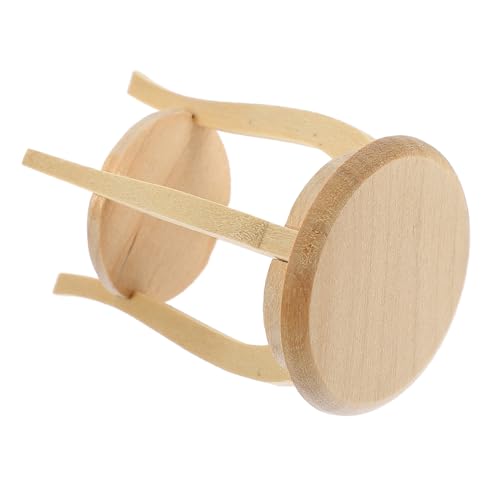 KOMBIUDA Doll House Miniature Wooden Stool Für Mini Holzstuhl Für Dekoration Und Spielzeug Perfektes Für Puppenliebhaber von KOMBIUDA