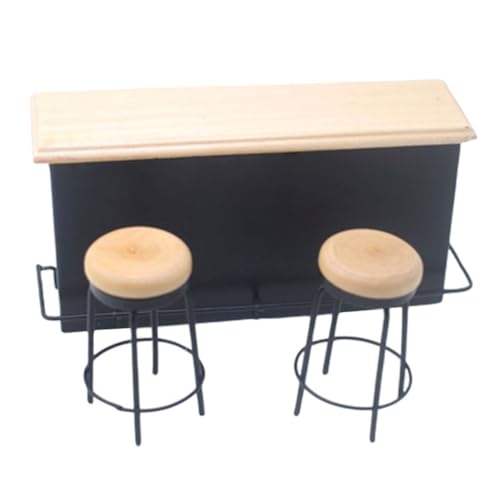 KOMBIUDA Miniatur-bartheke Für Puppenhaus 2 Stühle Spielset Realistische Mini-bar Aus Holz Für Miniatur-spielhaus KOMBIUDA Miniatur-bartheke Für Puppenhaus 2 Stühle Spielset Realistische Mini-bar Aus Holz Für Miniatur-spielhaus von KOMBIUDA