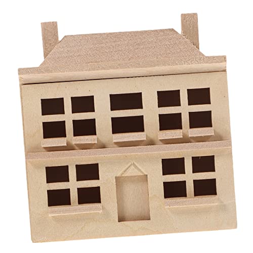 KOMBIUDA Puppenhausmöbel Miniature House miniaturhaus Dollhouse Furniture Miniaturmöbel Desk Decoration Miniaturvilla Ornament Leere Villa aus Holz hölzern Mini-Villa-Ornament winziges KOMBIUDA Puppenhausmöbel Miniature House miniaturhaus Dollhouse Furniture Miniaturmöbel Desk Decoration Miniaturvilla Ornament Leere Villa aus Holz hölzern Mini-Villa-Ornament winziges von KOMBIUDA