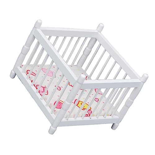 KOMBIUDA Puppenhausmöbel Puppenhausbett Puppenstubenmöbel Zubehör Für Puppenhäuser Miniaturmöbel Minibett Puppenmöbel Puppenbett Mini-Kinderbett Holz Weiß KOMBIUDA Puppenhausmöbel Puppenhausbett Puppenstubenmöbel Zubehör Für Puppenhäuser Miniaturmöbel Minibett Puppenmöbel Puppenbett Mini-Kinderbett Holz Weiß von KOMBIUDA