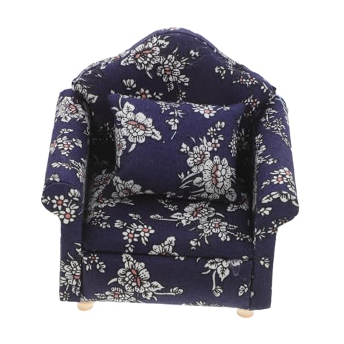 KOMBIUDA Puppenhausmöbel Puppenhausmöbel Minimodelle Sofamöbel Möbel Mini Puppenhaus Hausmodell Couchbezug Miniaturhausmöbel Stoff Blau von KOMBIUDA