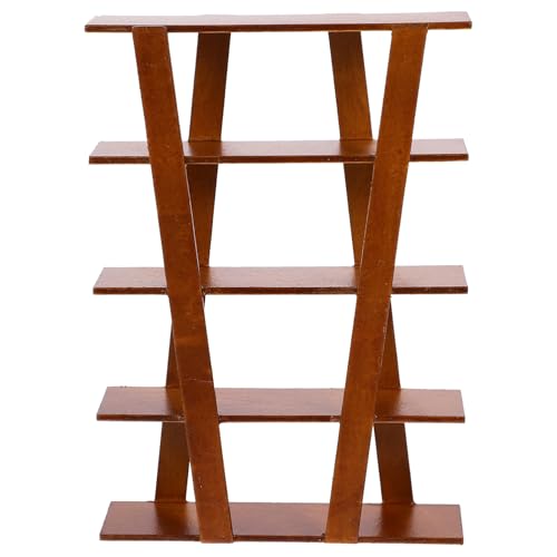 KOMBIUDA Miniatur Holzregal Für Dekorativer Aufbewahrungsständer Für Kleine Räume Design Vielseitig Einsetzbar Für Miniaturmöbel Und Accessoires von KOMBIUDA