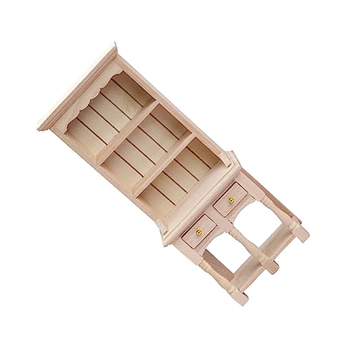 KOMBIUDA Puppenhausschrank Puppenhaus Kinderbücherregal Kindermöbel Kleines Bücherregal Miniaturbücherregal Miniaturschrank Miniaturbücherregal Kinderbücherregal Puppenhaus Bücherregal von KOMBIUDA
