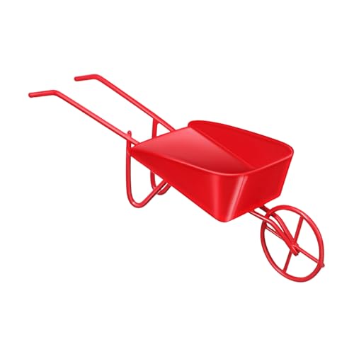 KOMBIUDA Miniatur-schubkarren Für Puppenhäuser Vintage Schubkarre Aus Metall Miniatur-schubkarren Puppenhauszubehör Und Möbel von KOMBIUDA