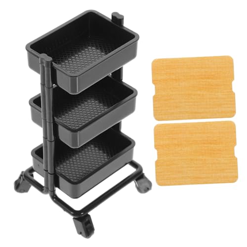 KOMBIUDA Miniatur Trolley Puppe Warenkorb 3-Schicht Beweglichen Trolley Modell für En Puppenhaus KOMBIUDA Miniatur Trolley Puppe Warenkorb 3-Schicht Beweglichen Trolley Modell für En Puppenhaus von KOMBIUDA