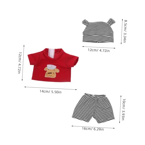 KOMBIUDA Puppenkleidung für Reborn Puppen Gestreifte Outfits mit Hundemotiv Hut und Hose Geschlechtsneutrale Accessoires für Sammler und Rollenspiele KOMBIUDA Puppenkleidung für Reborn Puppen Gestreifte Outfits mit Hundemotiv Hut und Hose Geschlechtsneutrale Accessoires für Sammler und Rollenspiele von KOMBIUDA