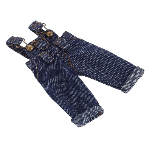 KOMBIUDA Puppenhaus Zubehör Set Denim Hosenträger Hosen Für Jungen Modische Mini Kleiderbügel Outfit von KOMBIUDA