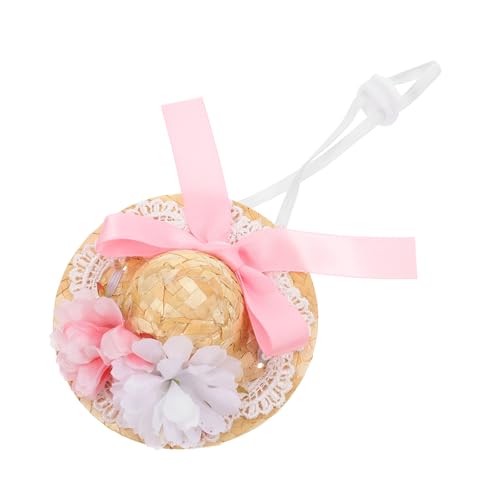 KOMBIUDA Puppen-ankleidehut Gewebter Miniatur-Hut Puppen-Sommerhut Kleiner Runder Zylinder Mit Schleife Kunstblumenhut Puppenzubehör Innendurchmesser 4 cm KOMBIUDA Puppen-ankleidehut Gewebter Miniatur-Hut Puppen-Sommerhut Kleiner Runder Zylinder Mit Schleife Kunstblumenhut Puppenzubehör Innendurchmesser 4 cm von KOMBIUDA