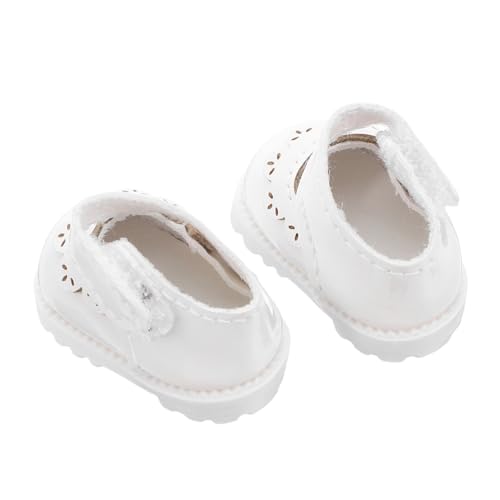 KOMBIUDA Puppenschuhe Weiß Mini PU Elf Schuhe Leicht Und Detailreich Für Puppen Kostüm Accessoires Für Ankleiden Und Puppendekoration von KOMBIUDA