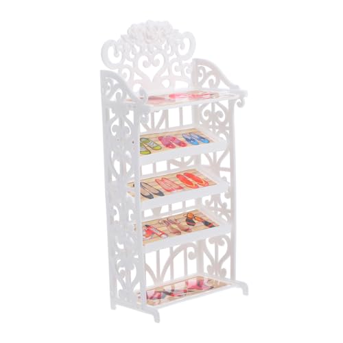 KOMBIUDA Mini-schuhregal Aus Kunststoff Miniatur-möbelornament Für Puppenhausmöbel Praktisch Und Langlebig Für Mini-haushaltsutensilien von KOMBIUDA