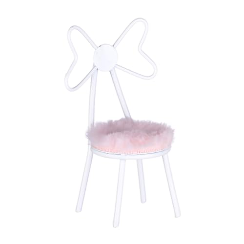 KOMBIUDA Puppenstubenstuhl Miniaturen Mini- Miniatur-Schlafzimmer-Ornament Teppiche Puppenmöbel puppenstubenmöbel Dollhouse Furniture Stuhlmodell Puppenhaus Zubehör Schmiedeeisen von KOMBIUDA