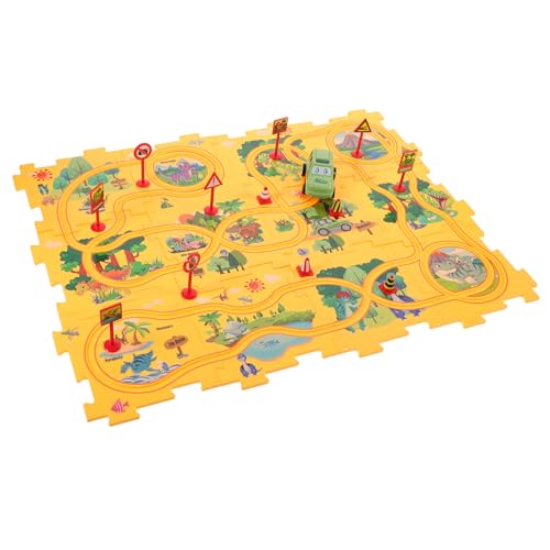 KOMBIUDA Puzzle Track Spielset für Teiliges DIY Auto Puzzle mit Flexibler Streckengestaltung Fördert Kreativität und Logisches Sicher und Lehrreich für Kleinkinder von KOMBIUDA