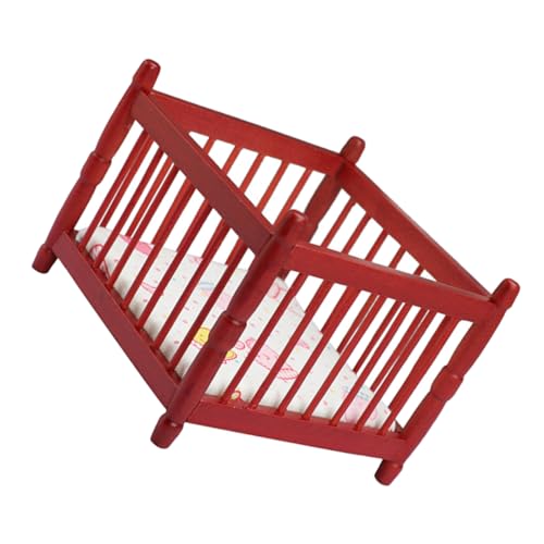 KOMBIUDA Quadratische Krippe Puppenhausbett Zubehör Für Puppenhäuser Puppenmöbel Puppenbett Minibett Puppenhausmöbel Miniaturmöbel Puppenstubenmöbel Holz Rot KOMBIUDA Quadratische Krippe Puppenhausbett Zubehör Für Puppenhäuser Puppenmöbel Puppenbett Minibett Puppenhausmöbel Miniaturmöbel Puppenstubenmöbel Holz Rot von KOMBIUDA