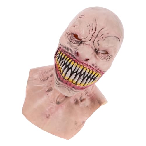 KOMBIUDA Realistische Gruselige Teufelsmaske aus Atmungsaktivem mit Beweglichem Vollgesichts Halloween Cosplay Maske für Erwachsene Perfektes Horror Kostüm für Party und Festival von KOMBIUDA