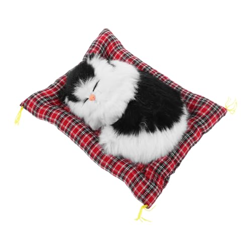 KOMBIUDA Realistische Schlafende Katzenfigur mit Sound Plüschkatze Kreativem Stoffkissen Vielseitige Deko für Wohn Schlafzimmer Geschenkidee für Katzenliebhaber von KOMBIUDA