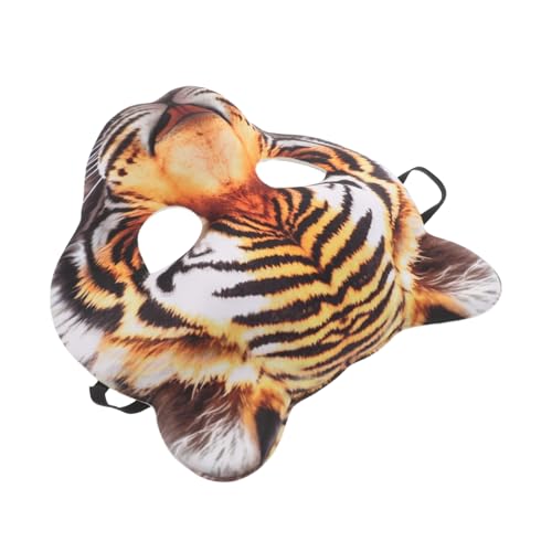 KOMBIUDA Realistische Tiger Tiermaske für Karneval und Maskerade Leichte Cosplay-maske für Faschings Kostümpartys Auffällige Verkleidung für Tiermottos und Halloween-events von KOMBIUDA